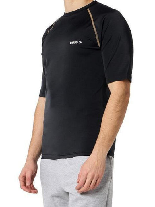 Hugo Boss T-shirt Bărbătesc cu Mânecă Scurtă Negru