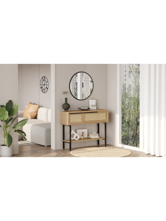 Fulham Konsolemit Spiegel Natural/black L100xB29.5xH76cm
