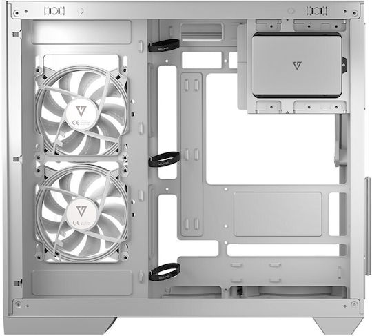 Modecom Panorama ARGB 3F Gaming Midi Tower Κουτί Υπολογιστή με Πλαϊνό Παράθυρο Λευκό