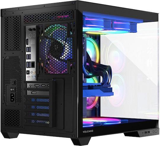 Modecom Panorama ARGB 5F Gaming Midi Tower Computer Case with Side Window Black