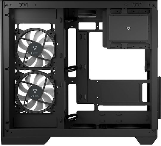 Modecom Panorama ARGB 5F Gaming Midi Tower Computer Case with Side Window Black