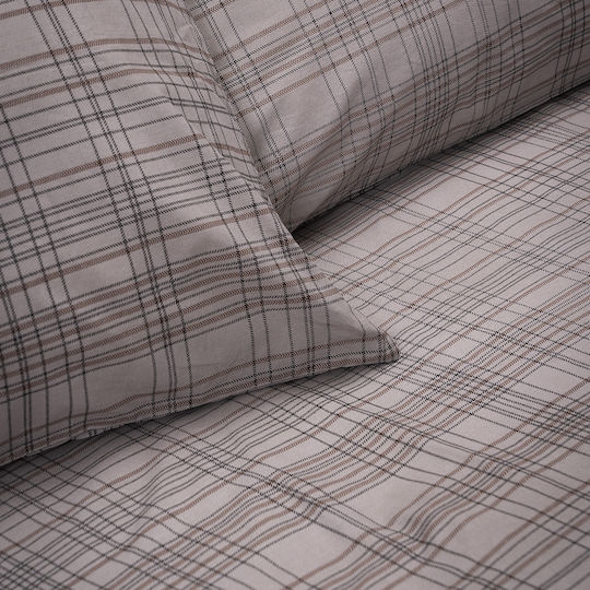 Beauty Home Espresso Αrt 12077 Coverlet Single from Percale Embrime 160x240cm