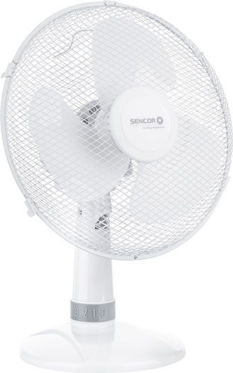Sencor Tabletop Fan 40W Fan Diameter 30cm White