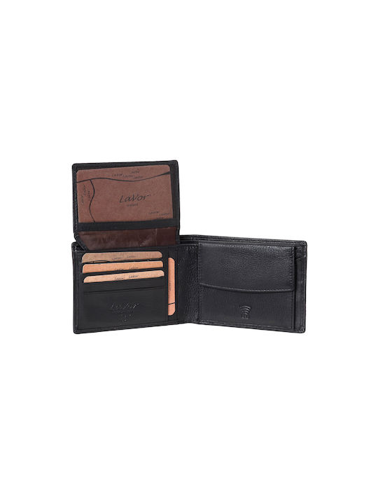 Lavor Men's Leather Wallet with RFID Black