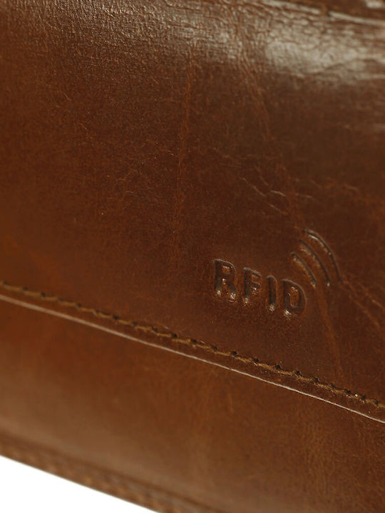 Δερμάτινο Ανδρικό Πορτοφόλι με RFID Cognac