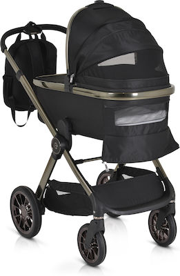 Cangaroo iClick Verstellbar Kinderwagen Geeignet für Neugeborene Schwarz