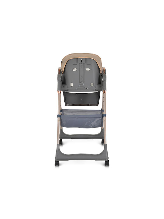 Moni Lindo Foldable Baby Highchair With Adjustable Height Beige