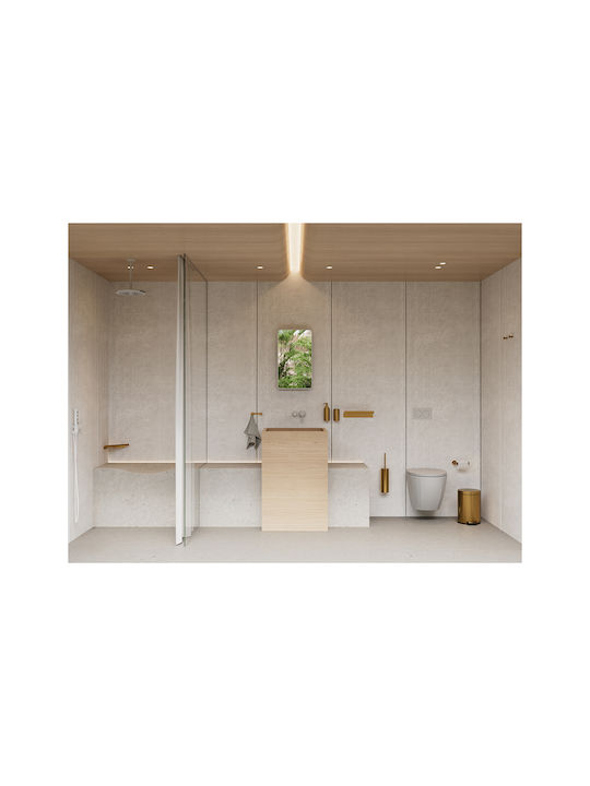 Verdi Omicron Single Wall-Mounted Bathroom Ring Gold