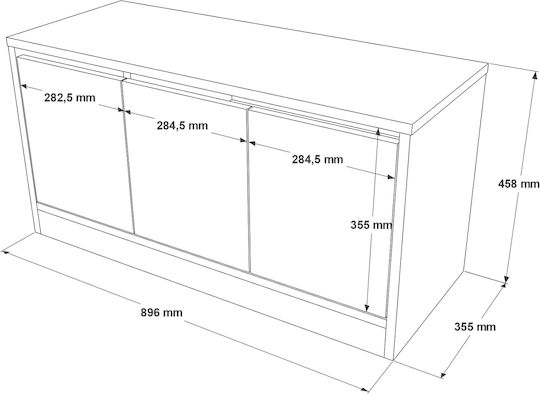 Crofton Entry Furniture with Shoe Rack & Bench Natural 89.6x35.5x45.8cm