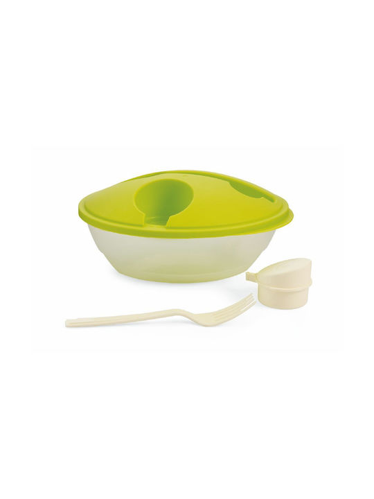 Plastic Lunch Box Green 23x18cm