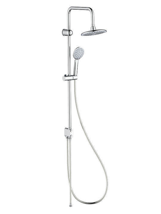Idro Bric Belize Duschsäule ohne Armatur Silber
