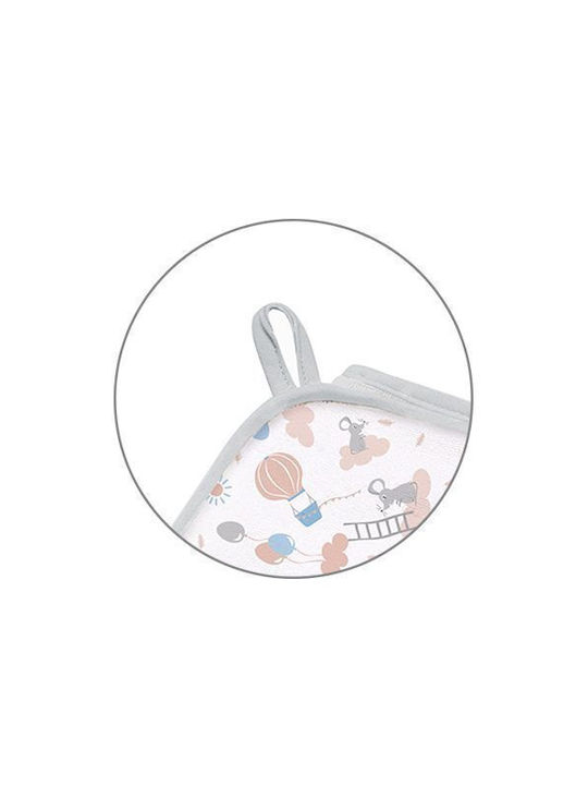 Babyono Βρεφική Κάπα-Μπουρνούζι με Κουκούλα Gray 100x100εκ.