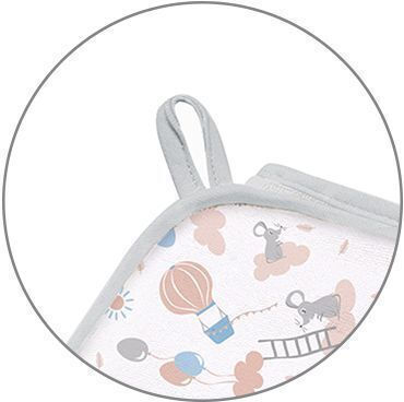 Babyono Βρεφική Κάπα-Μπουρνούζι με Κουκούλα Gray 100x100εκ.