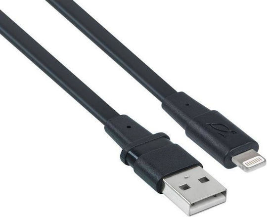 Rivacase 6001 Редовна USB-A към Lightning кабел Черен 1.2м