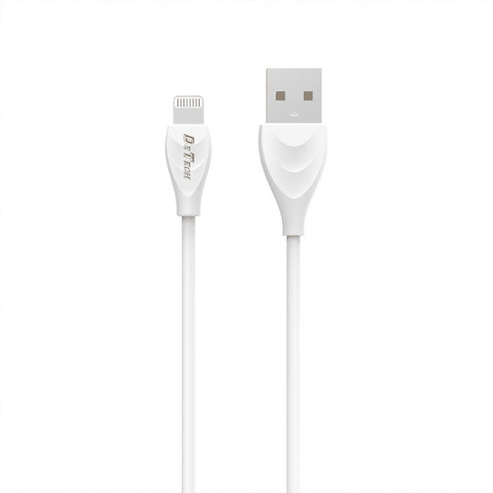 Regular USB to Lightning Cable Λευκό 1m (De-24i)