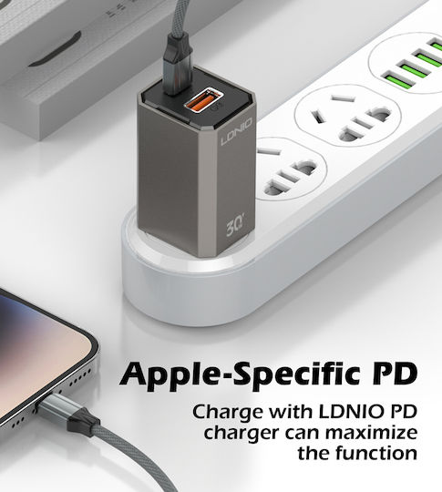 Ldnio USB-C zu Lightning Kabel 30W Schwarz 1m (LC441)