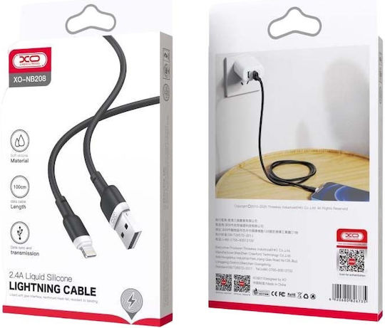 XO Nb208a Stainless to Lightning Cable 20W Black 1m (16.005.0243)