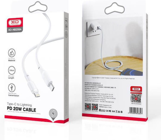 XO Nb208a Stainless to Lightning Cable 20W Black 1m (16.005.0243)