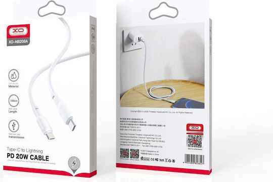 XO Nb208a Stainless to Lightning Cable 20W Black 1m (16.005.0243)