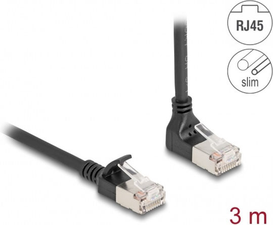 DeLock S/FTP Cat.6a (Gigabit) Καλώδιο Δικτύου Ethernet 3m Μαύρο