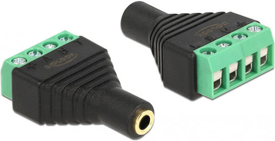 DeLock Ștecher Jack de 3,5 mm feminin Negru (65457)