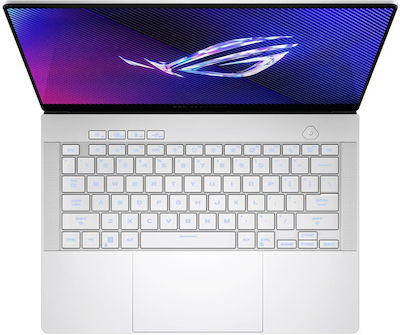 Asus ROG Zephyrus G14 90NR0HZ2-M002R0 14" OLED 120Hz (Ryzen 9-8945HS/16GB/1TB SSD/GeForce RTX 4050/W11 Acasă) Platinum White (Tastatură GR)