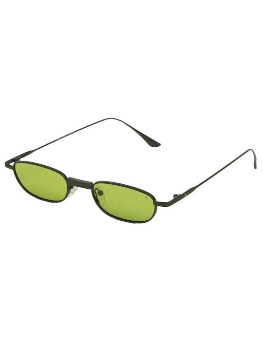 AV Sunglasses Megan Ochelari de soare cu Negru Din metal Rame și Verde Lentilă