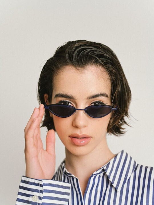 AV Sunglasses Willow Γυναικεία Γυαλιά Ηλίου με Μπλε Μεταλλικό Σκελετό και Μπλε Φακό