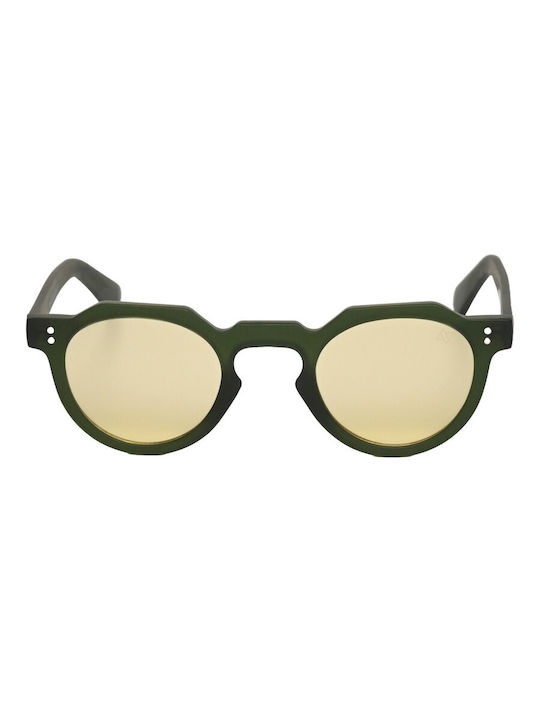 AV Sunglasses Billie Sunglasses with Green Plastic Frame and Yellow Lens