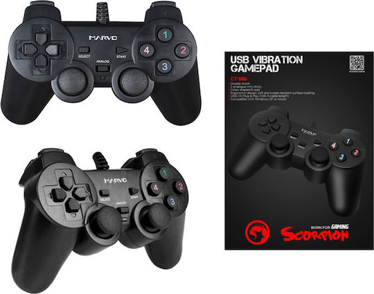 Marvo GT-006 Ενσύρματο Gamepad για PC Μαύρο