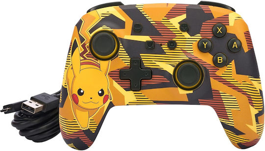 PowerA Camo Storm Pikachu Ενσύρματο Gamepad για Switch Κίτρινο