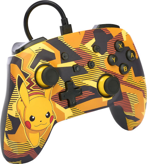 PowerA Camo Storm Pikachu Ενσύρματο Gamepad για Switch Κίτρινο