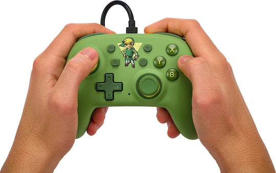PowerA Toon Link Ενσύρματο Gamepad για Switch Πράσινο