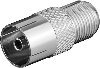 Cavel Μετατροπέας Coaxial male σε F-Connector female Ασημί (271-63)