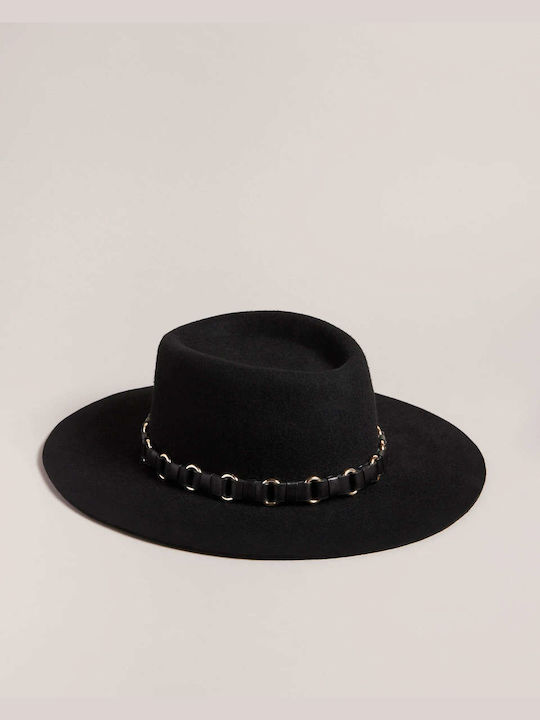Ted Baker Γυναικείο Δερμάτινο Καπέλο Καβουράκι Μαύρο