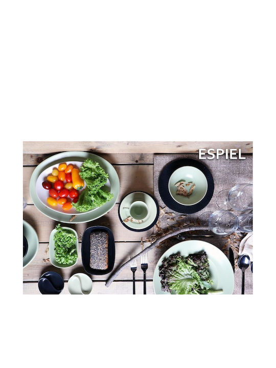 Espiel Plate Pasta made of Porcelain Green with Diameter 27cm