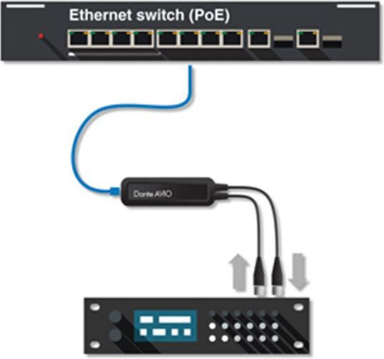 Dante Avio Конвертор RJ-45 / XLR женски към XLR мъжки Черен 1бр