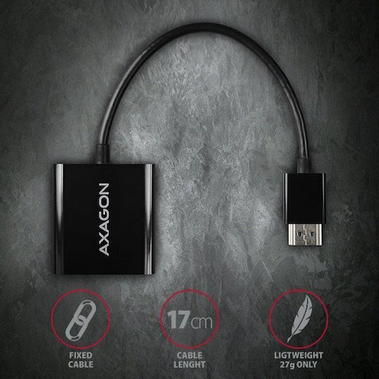 Axagon Convertor HDMI masculin în VGA feminin 1buc RVH-VGN