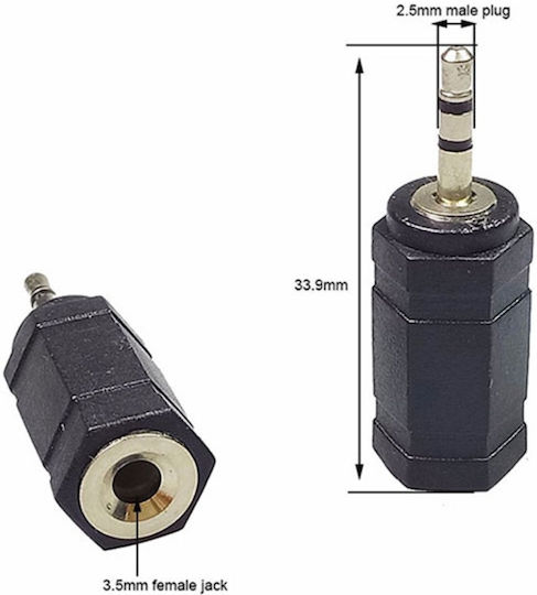 Muzik Convertor 2.5mm Masculin În 3.5mm Feminin 1 Bucată KALCP-2502