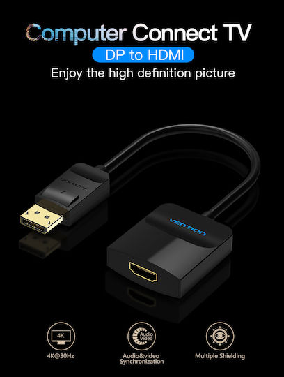 Vention Μετατροπέας DisplayPort male σε HDMI female 1τμχ HBGBB