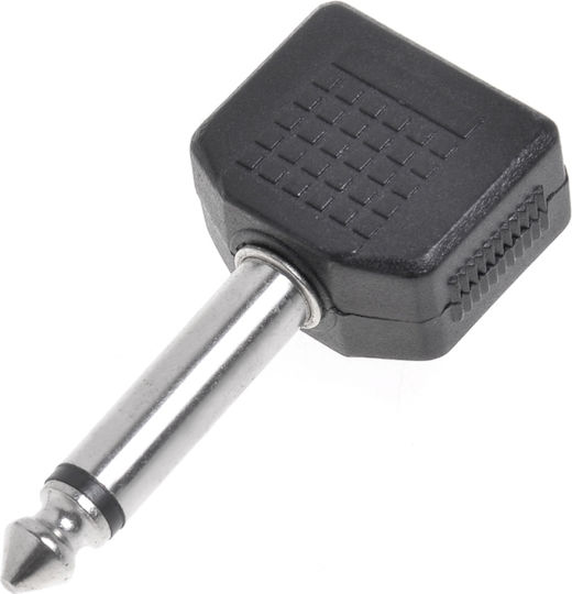 KAL Electronics Konverter 6.3mm männlich auf 3.5mm 2x weiblich Weiß 1 Stück XS-P034