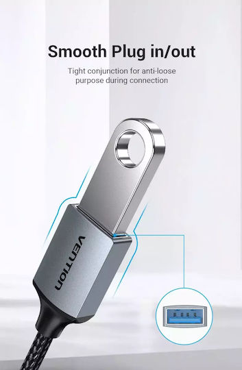 Vention Ccxhb Μετατροπέας USB-C male σε USB-A female Γκρι 1τμχ