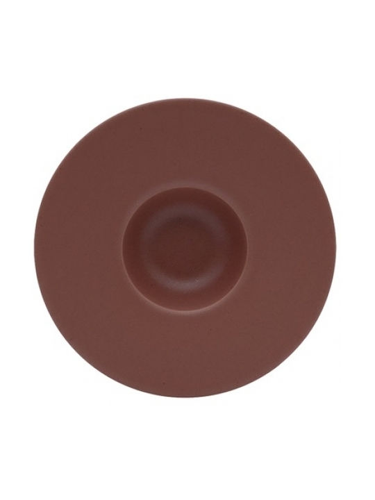 Costa Verde Teller Suppe aus Porzellan Braun mit Durchmesser 18cm