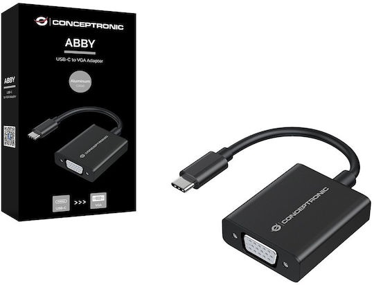 Conceptronic Convertor USB-C masculin în VGA feminin 1buc ABBY05B