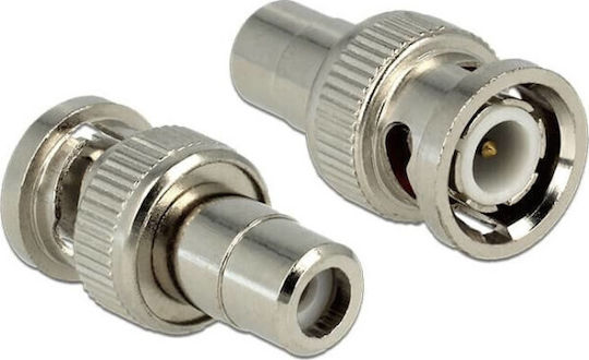 JKG JT-1165 Μετατροπέας BNC male σε RCA female Ασημί 1τμχ