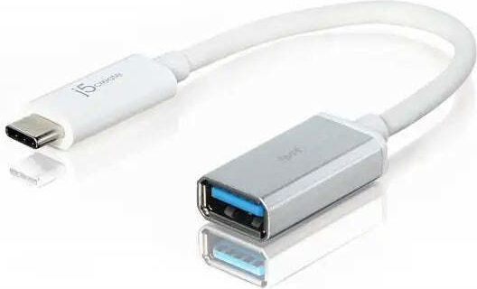 J5 Create Μετατροπέας USB-C male σε USB-A female Λευκό