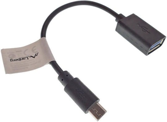 Lanberg Μετατροπέας micro USB male σε USB-A female 1τμχ AD-OTG-UM-01
