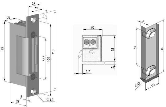Symmetrischer elektrischer Schlag Interlock Scot Es-s12ac/dc-b Profi