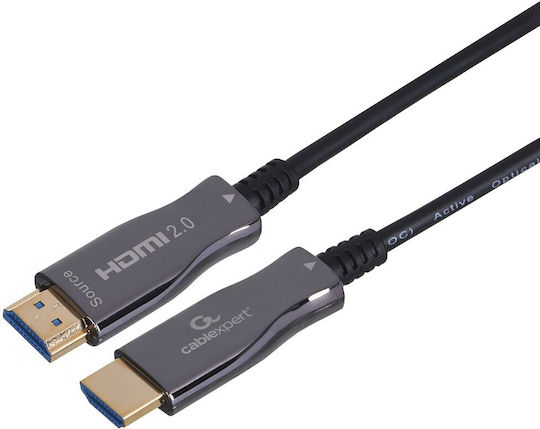 Cablexpert Active Optical Aoc HDMI 2.0 Premium High Speed 4K 60Hz HDR Cable HDMI Male - HDMI Male 10m Black