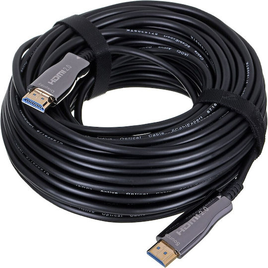 Cablexpert Active Optical Aoc HDMI 2.0 Premium High Speed 4K 60Hz HDR Cable HDMI Male - HDMI Male 10m Black